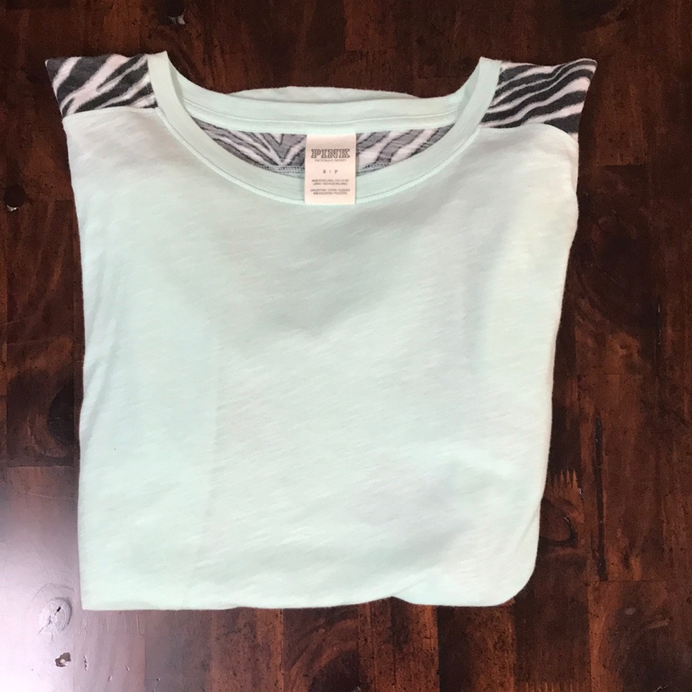 PINK flowy long-sleeve zebra print shirt